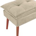 Ver imagem 5 de Kit 2 Puff Puf Opall Pes Palito 55x40cm Suede Bege MPassos
