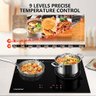Amzchef Cooktop Dupla de Indução 2 Bocas com 9 Níveis de Potência (preto) - 4