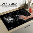 Ver imagem 7 de Amzchef Cooktop Dupla de Indução 2 Bocas com 9 Níveis de Potência (preto)