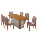 Ver imagem 2 de Mesa de Jantar Isadora 180cm Tampo Mdf Laminado com 6 Cadeiras Eloise
