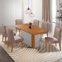 Ver imagem 1 de Mesa de Jantar Isadora 180cm Tampo Mdf Laminado com 6 Cadeiras Eloise