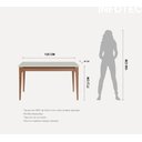 Ver imagem 7 de Mesa de Jantar Retangular com Vidro para 4 Lugares Addar 135 cm Natural com Off-White Fosco