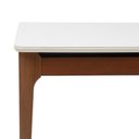 Ver imagem 3 de Mesa de Jantar Retangular com Vidro para 4 Lugares Addar 135 cm Natural com Off-White Fosco
