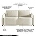 Ver imagem 2 de Sofá Cama Modulado Retrátil e Reclinável Decorativo Varsóvia 216cm Veludo Bege G33 - Gran Belo