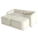 Ver mais imagens de Sofá Cama Modulado Retrátil e Reclinável Decorativo Varsóvia 216cm Veludo Bege G33 - Gran Belo