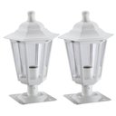 Ver imagem 1 de Kit 2 Balizadores para Jardim Luminária Externa em Alumínio Lente Transparente Clássico Grega