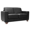 Ver imagem 1 de Sofá 2 Lugares Sala de Estar 1,55M Estocolmo Couro Preto - Gran Belo