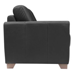 Sofá 2 Lugares Sala de Estar 1,55M Estocolmo Couro Preto - Gran Belo - 7