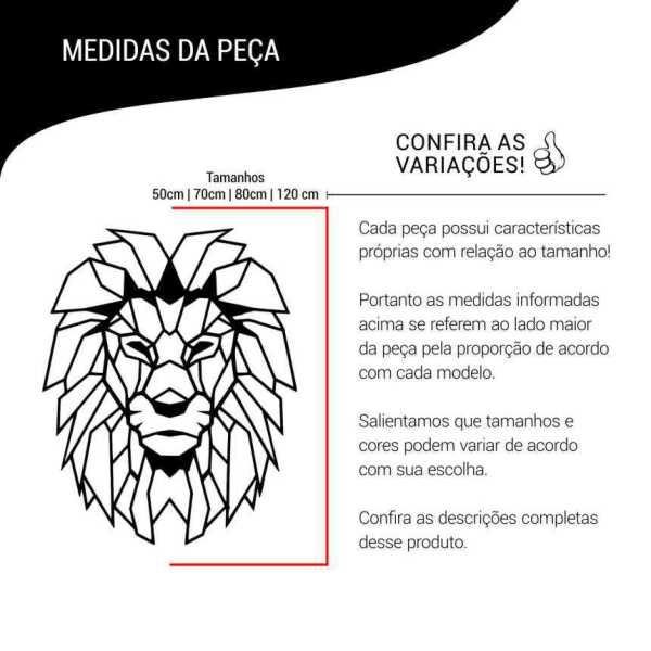 QUADRO ESCULTURA PARA DECORAÇÃO DE INTERIORES EM RELEVO VAZADO DE MDF 6MM LEÃO DE JUDÁ 01 - 3