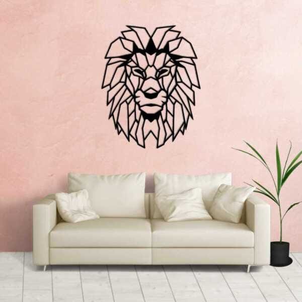 QUADRO ESCULTURA PARA DECORAÇÃO DE INTERIORES EM RELEVO VAZADO DE MDF 6MM LEÃO DE JUDÁ 01 - 2