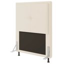Ver imagem 2 de Cabeceira Solteiro Cama Box 90cm para Quarto Ametista Suede Bege M11 - D’Rossi