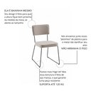 Ver mais imagens de Cadeira de Jantar Minimalista Roma Tecido Linho Azul Base Aço Preto - Ooca Móveis