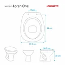 Ver imagem 4 de Assento Sanitário Poliéster Loren One Branco para vaso Lorenzetti