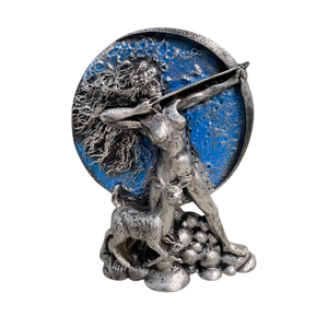 Escultura Deusa Diana Flecha 16 Cm em Resina - Escolha a Cor:metálica