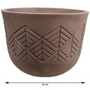 Ver imagem 4 de Vaso de Polietileno Japi Tribo Redondo Macchiato 42x42cm