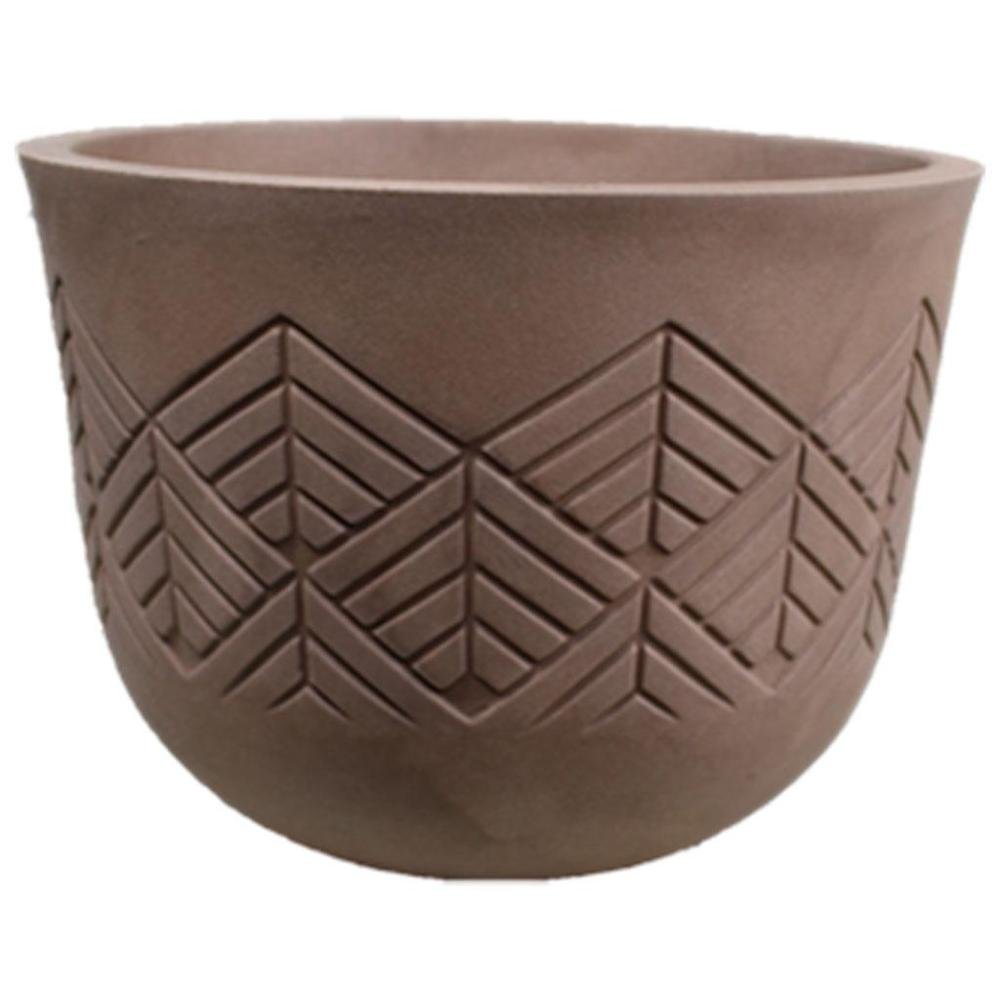 Vaso de Polietileno Japi Tribo Redondo Macchiato 42x42cm - 1