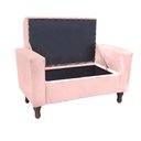 Ver imagem 3 de Recamier Baú Félix 120cm Suede Rosa Bebe - Dominic Decor Felix