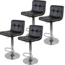 Ver imagem 1 de Kit 04 Banquetas Cozinha Americana Bancada Giratória Alta Preta