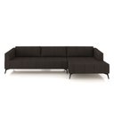 Ver imagem 7 de Sofá Bipartido Sala de Estar Kiara 292cm Chaise Direito Pés de Ferro Couro Marrom G52 - Gran Belo
