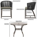 Ver imagem 2 de Mesa com 4 Cadeiras e Noronha Estofado 8 Trama Original Preto