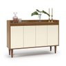 Aparador Buffet 4 Portas Araguari Freijo/Off White Marrom - 3