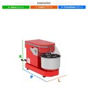 Ver imagem 2 de Amassadeira Espiral 3 Kg 10 Velocidades Aes-03 Vermelho Bivolt - Braesi B18882
