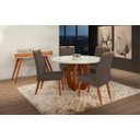 Ver imagem 1 de Mesa de jantar + 4 Cadeiras Itália Tampo Redondo 120cm A 10