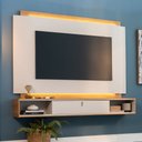 Ver imagem 2 de Painel Decorativo Home Mdp Tv até 75 Polegadas com Led Hogan Tauari/off White G77 - Gran Belo