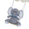 Porta Maternidade Nuvem Balança com Elefante de Gravata Azul Quarto Bebê Infantil Menino - 2