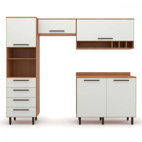 Cozinha Completa 4 Peças Evolution Plus Freijo com Off White Freijo com Off White