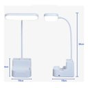 Ver imagem 2 de Luminária de Mesa Led Recarregável com Suporte para Celular - 3 Níveis de Luz, Porta Canetas