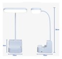 Ver imagem 2 de Luminária de Mesa Led Recarregável com Suporte para Celular - 3 Níveis de Luz, Porta Canetas