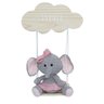 Porta Maternidade Nuvem Balança com Elefante de Laço Quarto Bebê Infantil Menina - 1