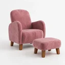 Ver imagem 5 de Poltrona Amamentação Viena Suede + Puff Macio Quarto Bebe:Rosa