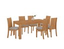 Ver imagem 1 de Conjunto Sala de Jantar Mesa Athenas 180 Tampo no Glass com 6 Cadeiras Athenas - Lopas Amendoa Clean