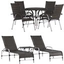 Ver imagem 1 de 4 Cadeiras e Mesa, 2 Espreguiçadeiras e Mesa Pedra Ferro