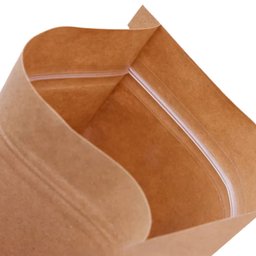 Saco Stand Up Pouch Kraft com Visor e Zíper 12 X 19 Cm - Pacote com 50 Unidades - 3