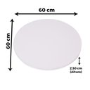 Ver imagem 3 de Mesa Alpha Inox 73,50 cm (Alt) Base Quadrada Tampo MDP Redondo 60 cm (Larg) X 2,50 cm (Alt) Branco