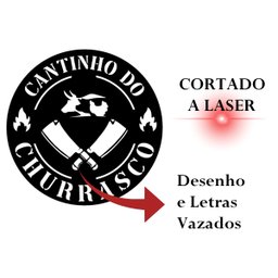 Placa Decorativa Redonda Cantinho Do Churrasco Aplique Decorativo - 5