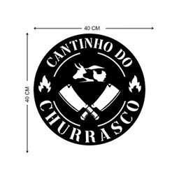 Placa Decorativa Redonda Cantinho Do Churrasco Aplique Decorativo - 2