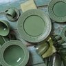 Conjunto 4 Pratos Raso Roma Verde Sálvia - 2