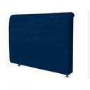 Ver imagem 2 de Cabeceira Dama 1,40 Cm Cama Box Casal Corino Azul Marinho
