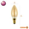 Lâmpada Vintage LED Vela 2W 2500K 120V E14 Osram - 4