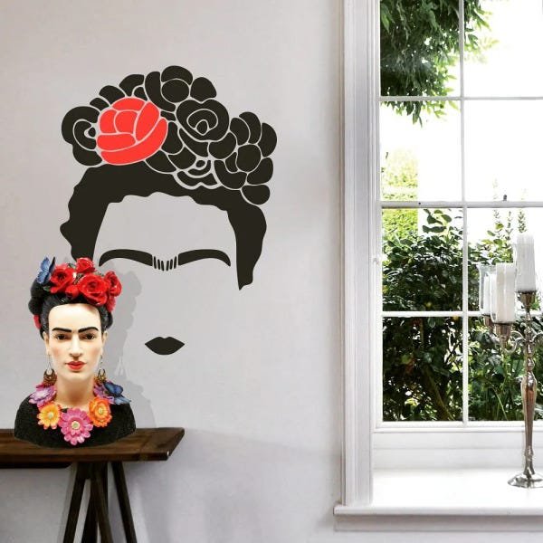 Busto Frida Kahlo em resina decoração - 8