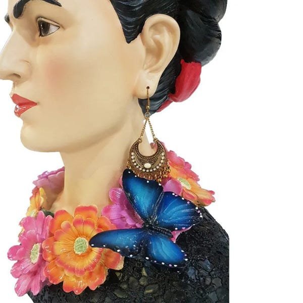 Busto Frida Kahlo em resina decoração - 3