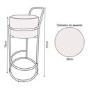 Ver imagem 4 de Kit 3 Banquetas Alta Redonda Base Dourada Veludo - Cinza