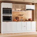 Ver imagem 1 de Cozinha Modulada 5 Peças com Paneleiro Torre Quente Tampo e Vidro Reflex Olivia Poliman