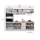 Ver imagem 3 de Cozinha Modulada 5 Peças com Paneleiro Torre Quente Tampo e Vidro Reflex Olivia Poliman