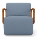Ver imagem 5 de Kit 02 Poltronas Decorativas Orgânica Living Kavya Linho Denim - Abmaza