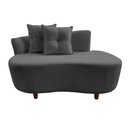 Ver imagem 2 de Namoradeira Sofá Feijão Suria Orgânica Suede Cinza